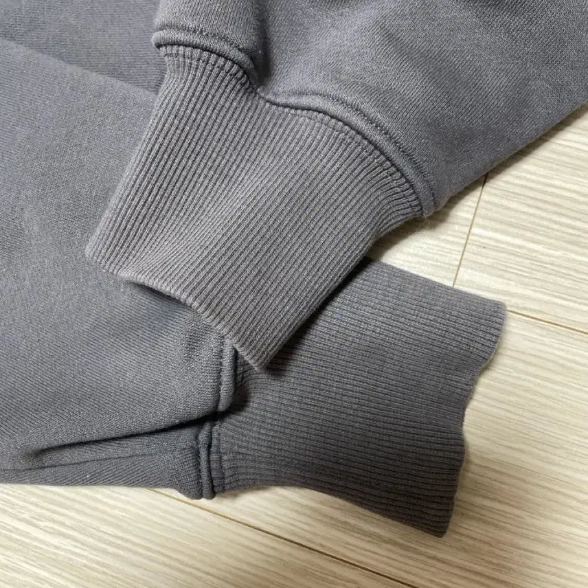 [BUNJANG] Brownbreath Charcoal Crop Hoodie / 브라운브레스 크롭 후드티 차콜 FREE
