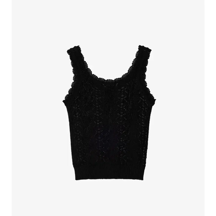 [BUNJANG] Grove Scasi Knit Sleeveless Black / 그로브 스카시 니트 슬리브리스 블랙