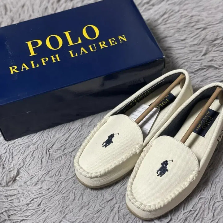 [BUNJANG] Polo Ralph Lauren DECLAN Loafers Cream Canvas / 미사용 폴로 DECLAN RF103583W 로퍼 크림