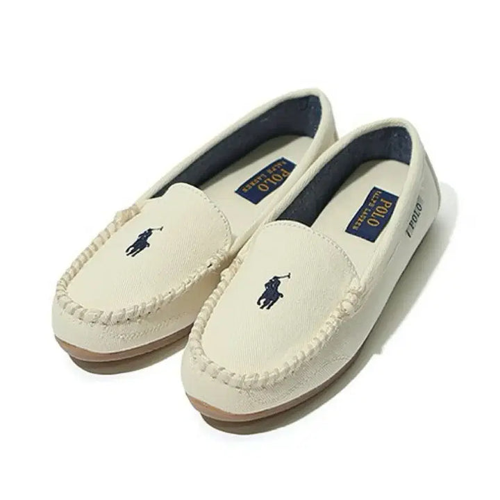 [BUNJANG] Polo Ralph Lauren DECLAN Loafers Cream Canvas / 미사용 폴로 DECLAN RF103583W 로퍼 크림