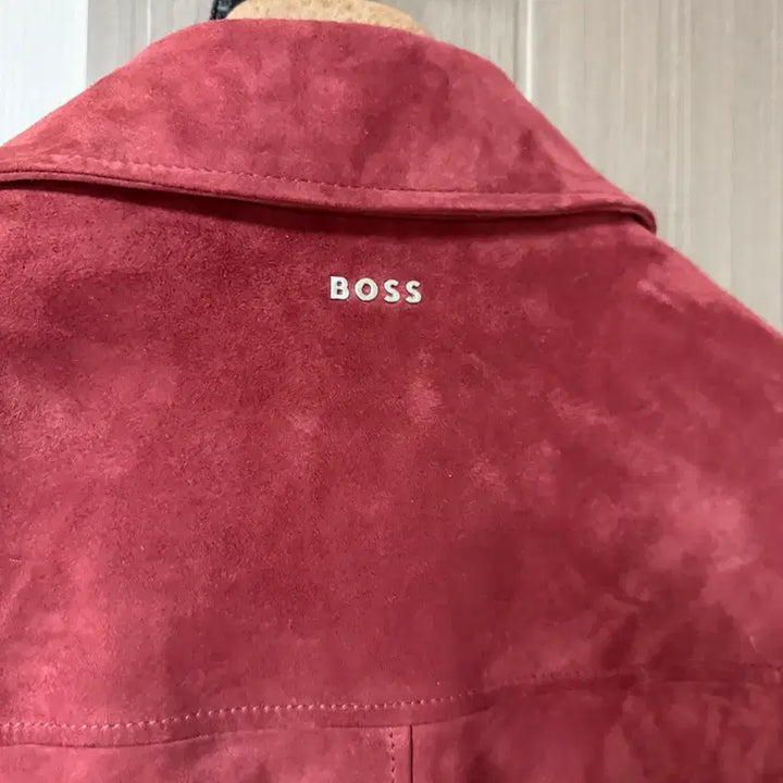 [BUNJANG] BOS Red Suede Jacket / 보스 스웨이드 레드 자켓