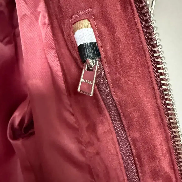 [BUNJANG] BOS Red Suede Jacket / 보스 스웨이드 레드 자켓