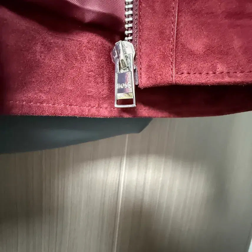 [BUNJANG] BOS Red Suede Jacket / 보스 스웨이드 레드 자켓