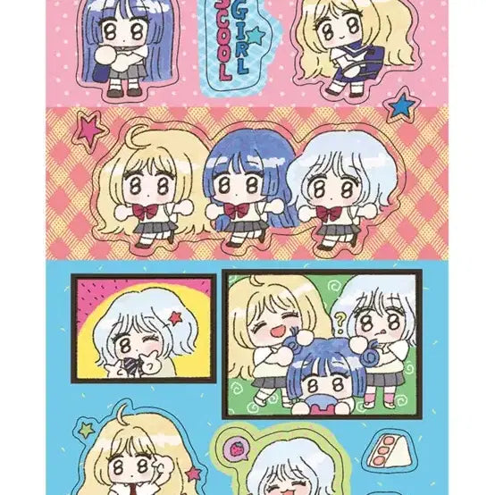[BUNJANG] School Girls Diary Sticker / 고양이다방 인물스티커 스쿨걸즈 , 다꾸스티커