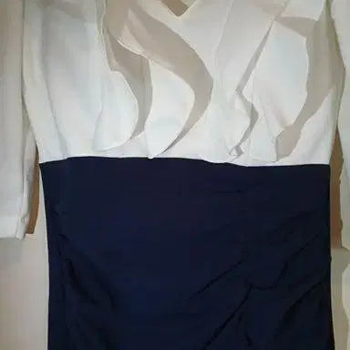 [BUNJANG] Ankn Choi Frill Slit Dress / 나롱쥐 배색 프릴 슬릿 스커트 섹시 홀복 원피스 러플 드레스 하객 데이트