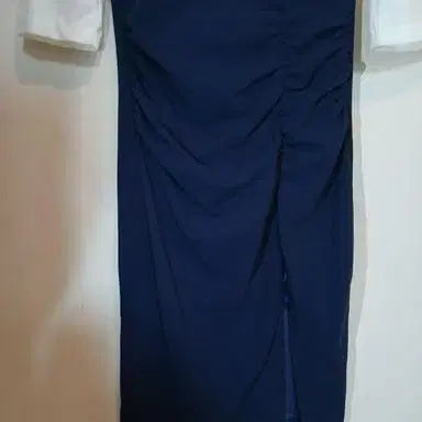 [BUNJANG] Ankn Choi Frill Slit Dress / 나롱쥐 배색 프릴 슬릿 스커트 섹시 홀복 원피스 러플 드레스 하객 데이트