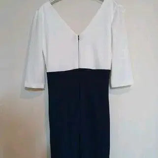[BUNJANG] Ankn Choi Frill Slit Dress / 나롱쥐 배색 프릴 슬릿 스커트 섹시 홀복 원피스 러플 드레스 하객 데이트
