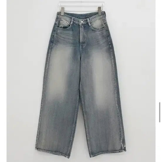 [BUNJANG] Manic Vintage Snap Button Wide Denim Pants / 매니크 빈티지 스냅버튼 와이드 데님팬츠