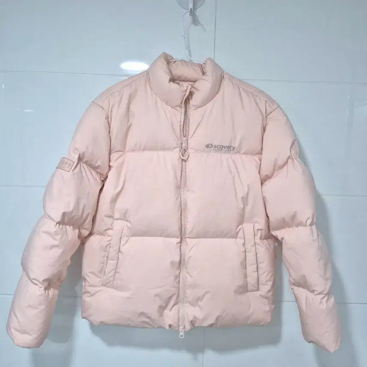 [BUNJANG] Discovery Strawberry Milk Pink Down Puffer Jacket / 디스커버리 딸기우유핑크 다운 푸퍼90ㅈ