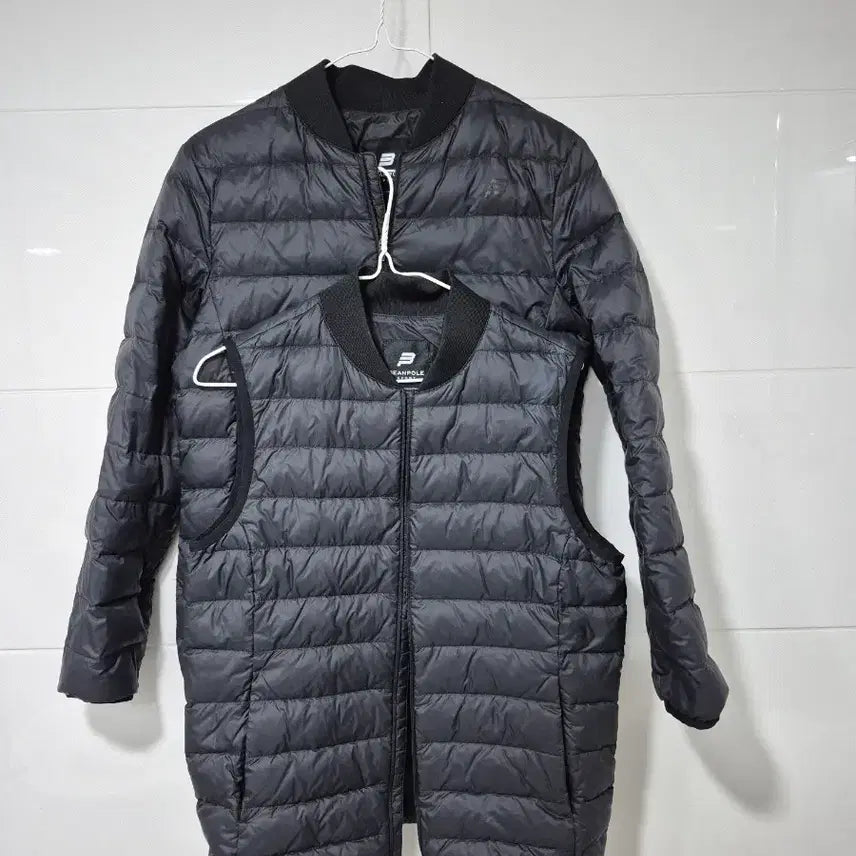 [BUNJANG] Beanpole Lightweight Padded Vest and Jacket Set / 빈폴 다운 블랙 경량 패딩조끼 + 패딩점퍼 세트90ㅈ
