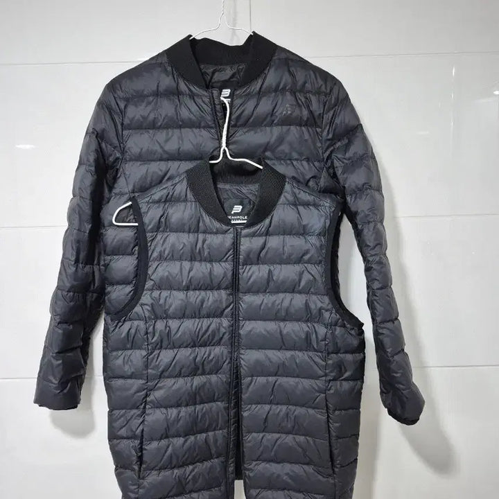 [BUNJANG] Beanpole Lightweight Padded Vest and Jacket Set / 빈폴 다운 블랙 경량 패딩조끼 + 패딩점퍼 세트90ㅈ