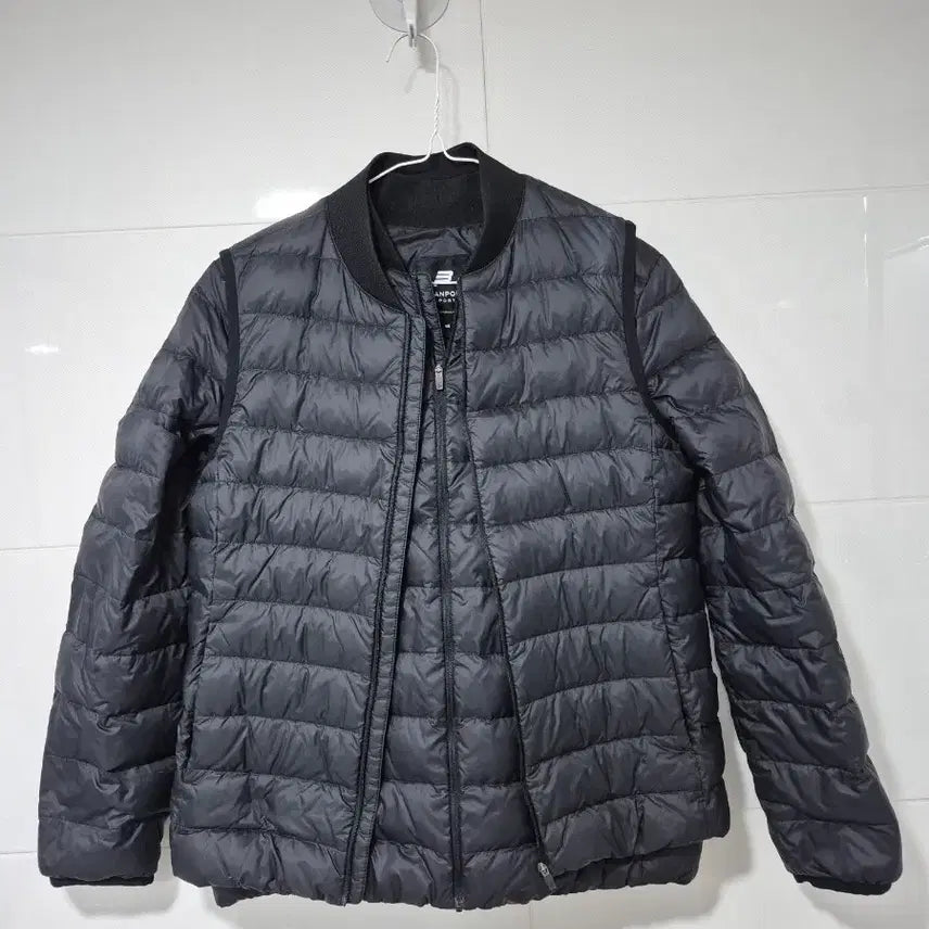 [BUNJANG] Beanpole Lightweight Padded Vest and Jacket Set / 빈폴 다운 블랙 경량 패딩조끼 + 패딩점퍼 세트90ㅈ