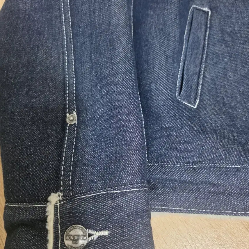 [BUNJANG] Monochrome Flow Sherpa Denim Jacket / 모노플로우 셰르파 데님 자켓 L