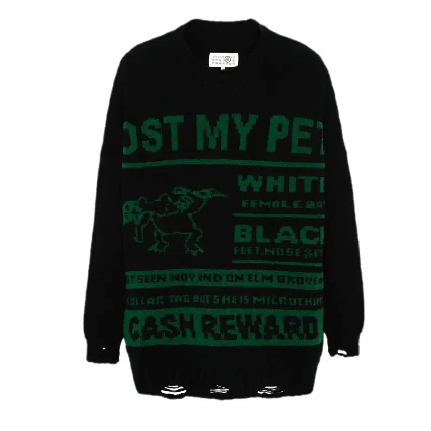 [BUNJANG] MM6 Maison Margiela Lost My Pet Sweater / MM6 메종마르지엘라 lost my pet 스웨터