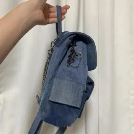 [BUNJANG] Guess Denim Backpack Bag / 게스 데님 백팩 가방