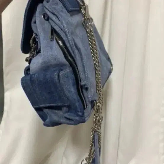 [BUNJANG] Guess Denim Backpack Bag / 게스 데님 백팩 가방