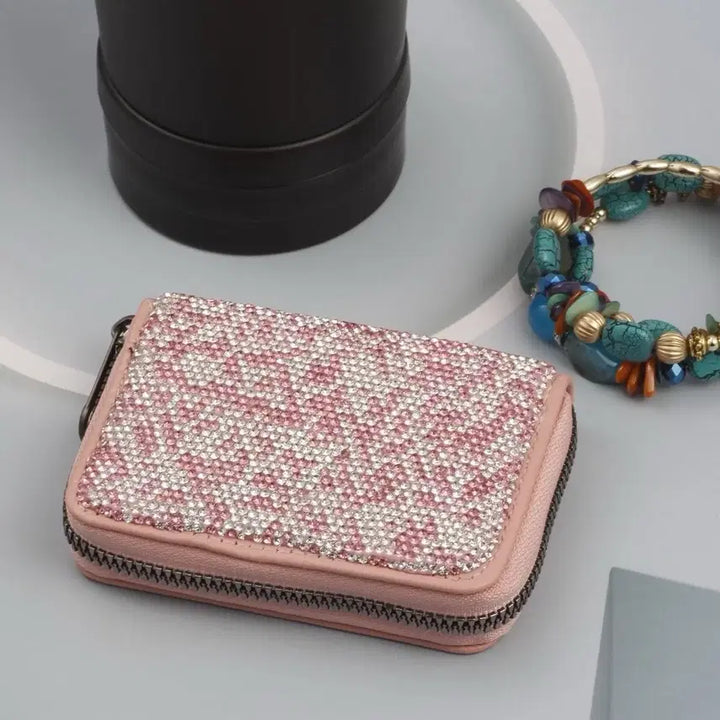 [BUNJANG] Cubic Card Wallet - Pink / 큐빅 카드지갑 핑크