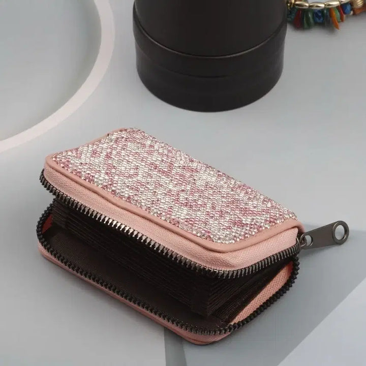 [BUNJANG] Cubic Card Wallet - Pink / 큐빅 카드지갑 핑크