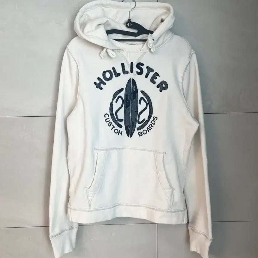 [BUNJANG] Hollister Spell Logo White Hoodie [S] / 극희귀 홀리스터 스펠로고 화이트 후드티 [S]