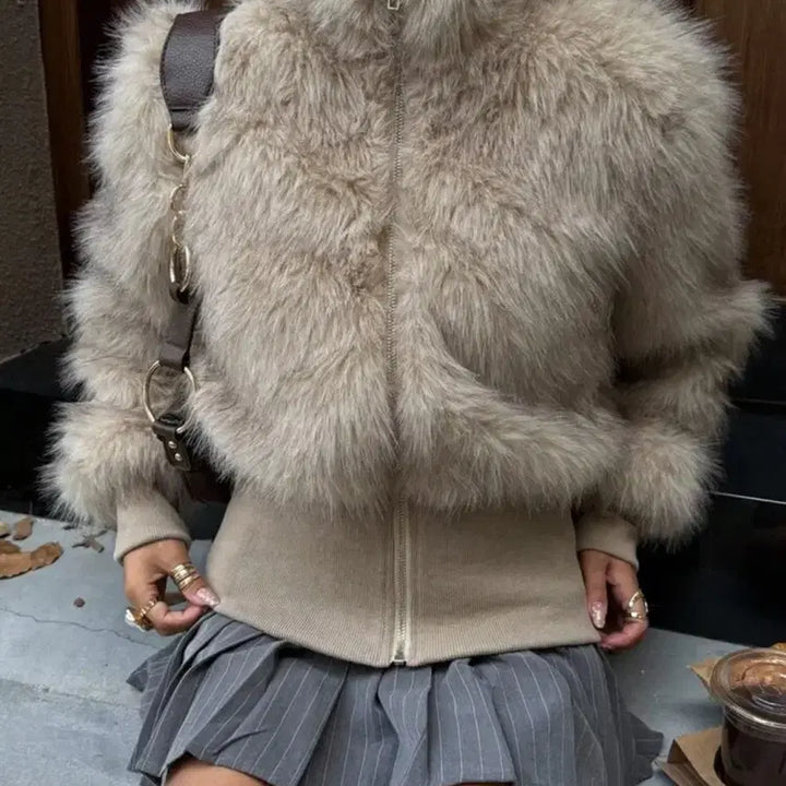 [BUNJANG] Ablly Faux Fur Jacket Outerwear / 에이블리 퍼자켓 아우터 판매