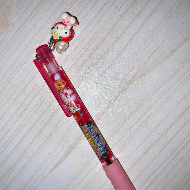 [BUNJANG] Kitty Strawberry Series Pen & Strap Bundle Set / 고전키티볼펜/도치기키티/딸기키티/딸기연유키티/킽스/키티스트랩/하카타키티