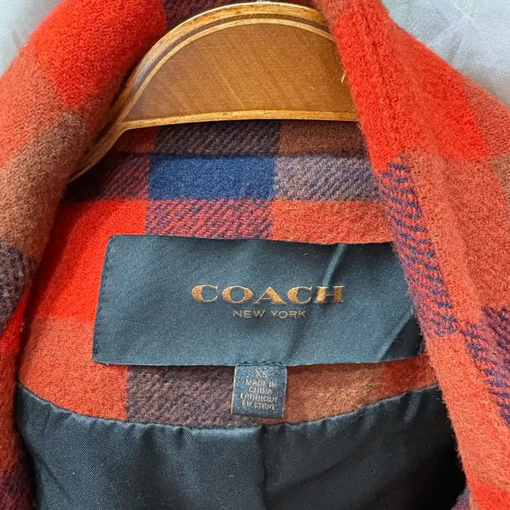 [BUNJANG] Coach New York Check Coat / 코치 뉴욕의 세련된 체크 코트 XS/55~66(정품)