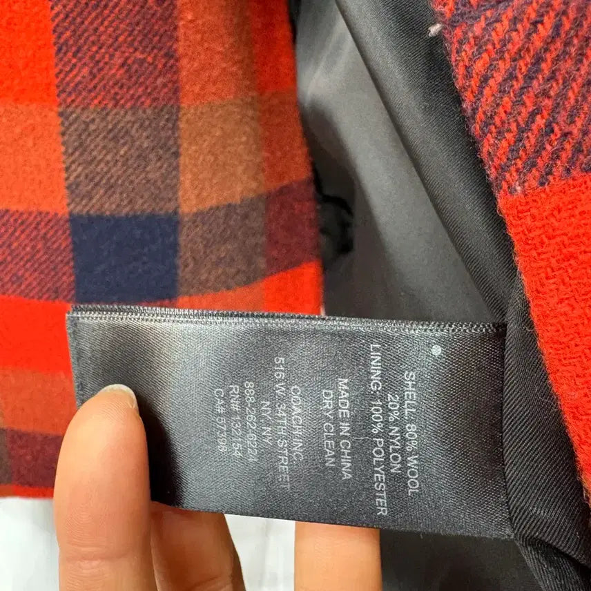 [BUNJANG] Coach New York Check Coat / 코치 뉴욕의 세련된 체크 코트 XS/55~66(정품)