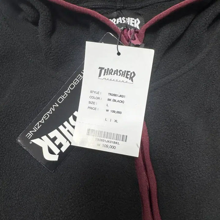 [BUNJANG] Thrasher Fleece Half-Zip Hoodie / 트레셔 플리스 하프집업 후드 티셔츠 새제품 싸게 팔아요