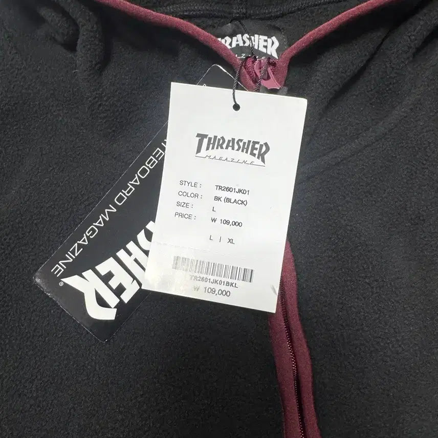 [BUNJANG] Thrasher Fleece Half-Zip Hoodie / 트레셔 플리스 하프집업 후드 티셔츠 새제품 싸게 팔아요