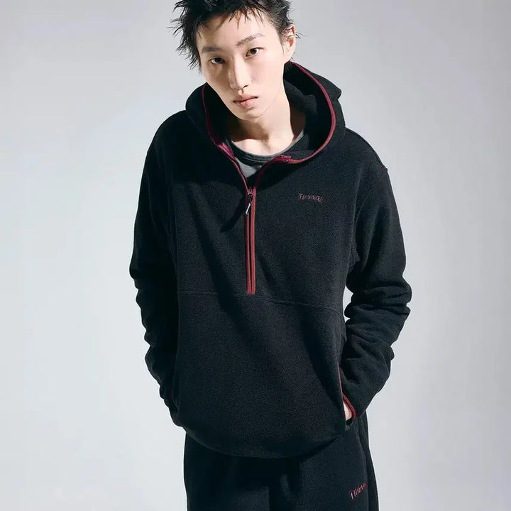 [BUNJANG] Thrasher Fleece Half-Zip Hoodie / 트레셔 플리스 하프집업 후드 티셔츠 새제품 싸게 팔아요
