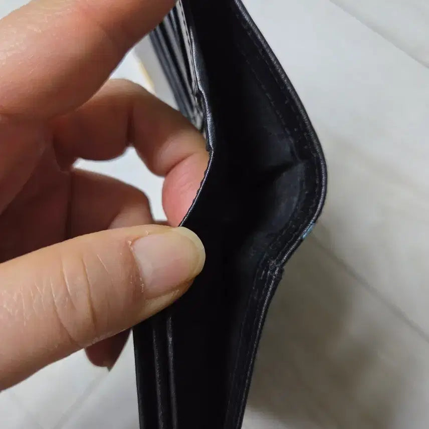 [BUNJANG] Daks Black Leather Check Card Wallet / 닥스 블랙 가죽 체크 카드지갑