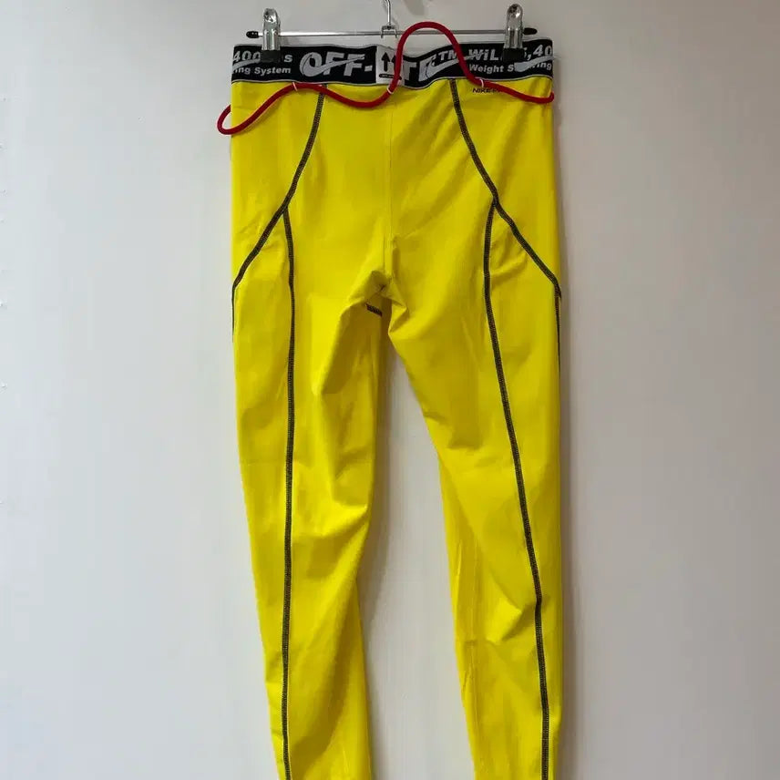 [BUNJANG] Nike Off-White Yellow Leggings M / 나이키 x 오프화이트 옐로우 레깅스 M(새상품)