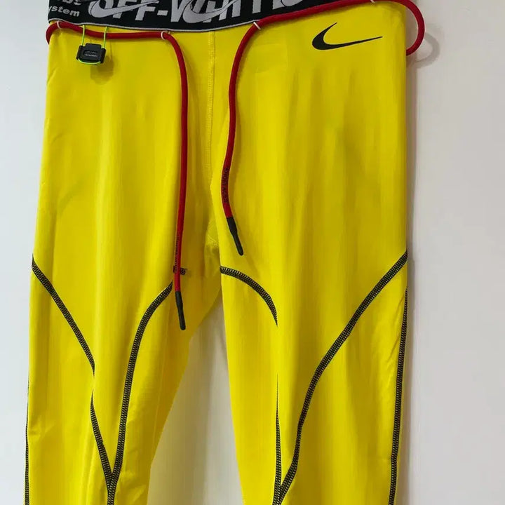 [BUNJANG] Nike Off-White Yellow Leggings M / 나이키 x 오프화이트 옐로우 레깅스 M(새상품)