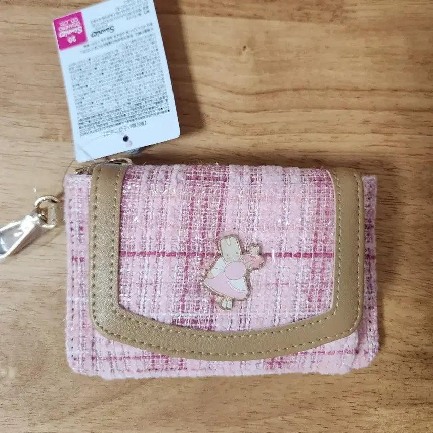 [BUNJANG] Card Wallet Pink / 마론크림트위드 카드지갑 핑크