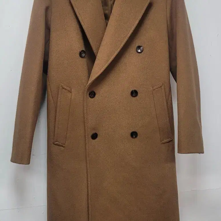 [BUNJANG] GIOZIA Brown Double-Breasted Long Coat / 지오지아 브라운 더블 롱코트