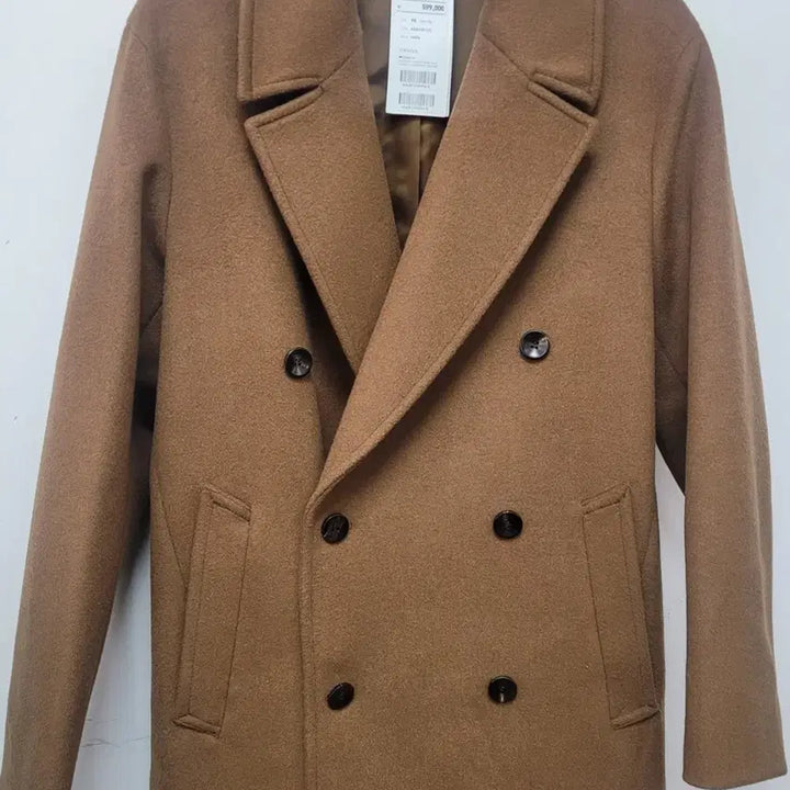 [BUNJANG] GIOZIA Brown Double-Breasted Long Coat / 지오지아 브라운 더블 롱코트