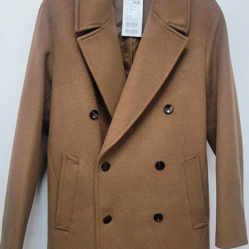 [BUNJANG] GIOZIA Brown Double-Breasted Long Coat / 지오지아 브라운 더블 롱코트