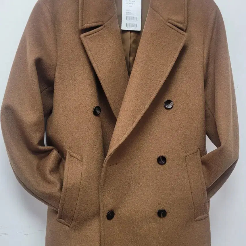 [BUNJANG] GIOZIA Brown Double-Breasted Long Coat / 지오지아 브라운 더블 롱코트