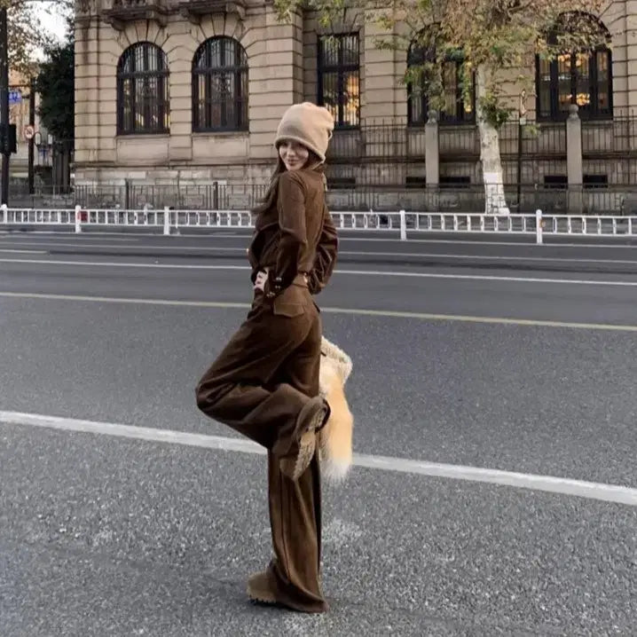 [BUNJANG] High Quality Training Set / 금장버튼 자켓 팬츠 트레이닝세트 하이퀄리티 츄리닝룩 꾸안꾸 여친룩 갸루