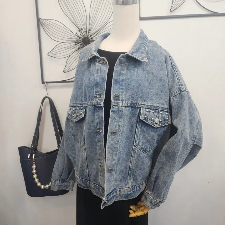 [BUNJANG] The East Pocket Studded Denim Jacket / 더 이스트 포켓징장식 청자켓 free