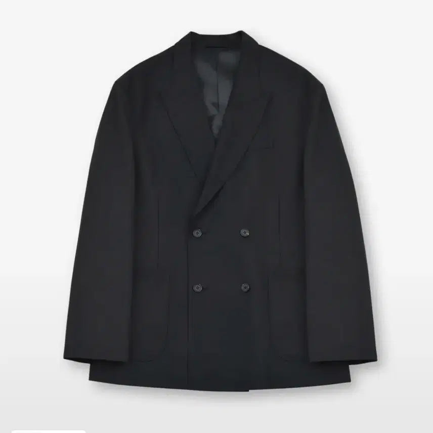 [BUNJANG] Brown Yard Double Breasted Jacket - Black (Size 5) / 브라운야드 더블 브레스티드 자켓 블랙(사이즈5)