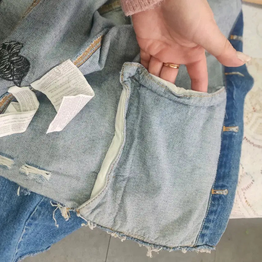 [BUNJANG] Zara Denim Patch Jacket (Size 55) / 자라 데님 패치 자켓 청자켓 55사이즈