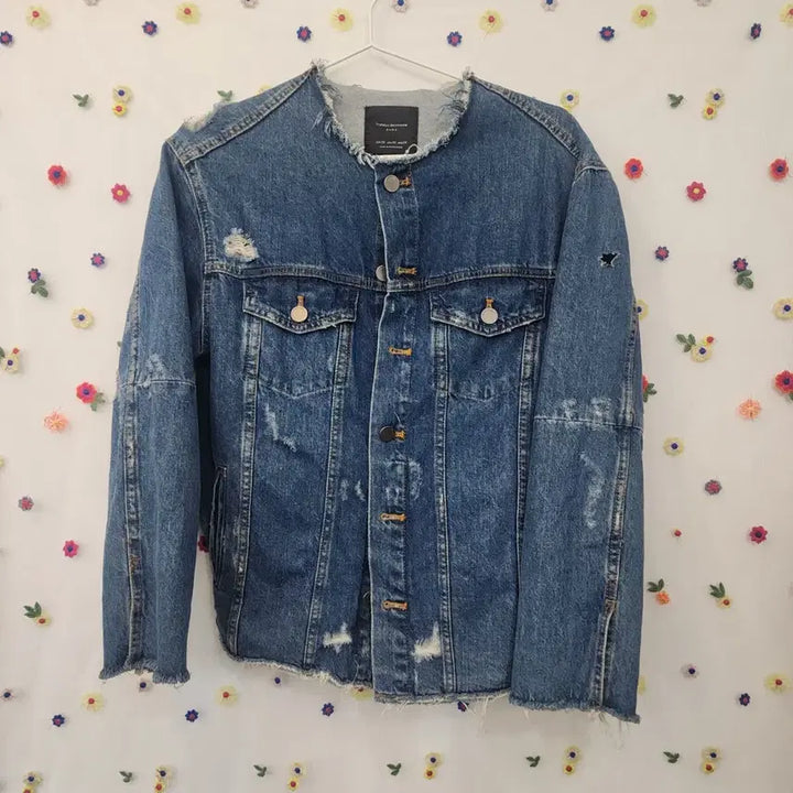 [BUNJANG] Zara Denim Patch Jacket (Size 55) / 자라 데님 패치 자켓 청자켓 55사이즈