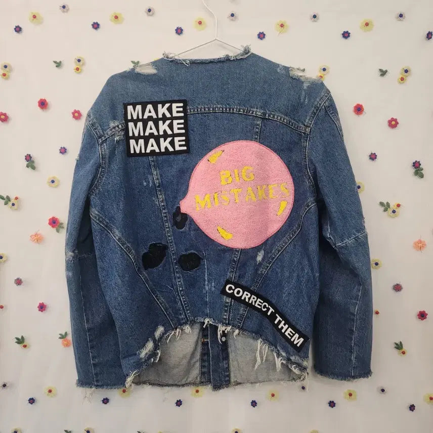[BUNJANG] Zara Denim Patch Jacket (Size 55) / 자라 데님 패치 자켓 청자켓 55사이즈