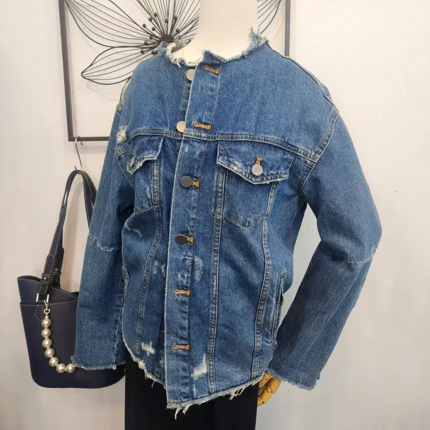 [BUNJANG] Zara Denim Patch Jacket (Size 55) / 자라 데님 패치 자켓 청자켓 55사이즈