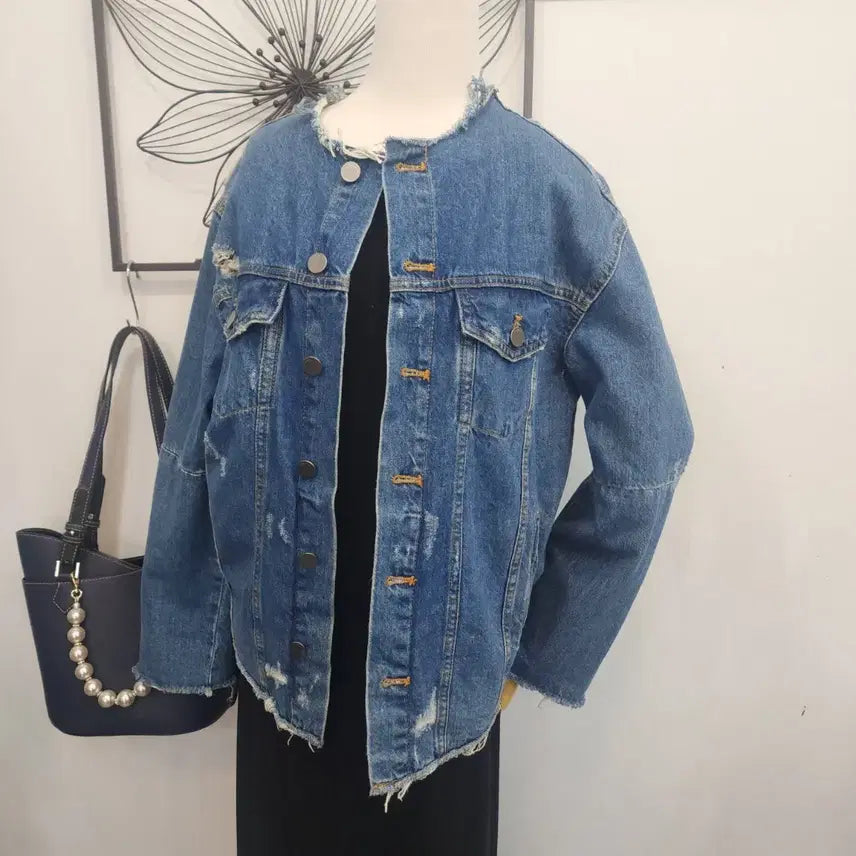 [BUNJANG] Zara Denim Patch Jacket (Size 55) / 자라 데님 패치 자켓 청자켓 55사이즈