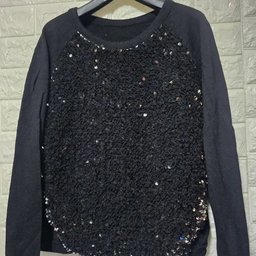 [BUNJANG] O'2nd Wool Short Sequin Shirt 55 / O'2nd 울 숏 스팡클셔츠 55