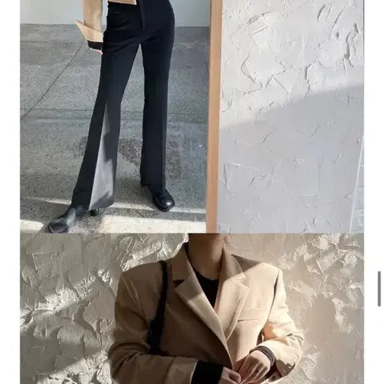 [BUNJANG] Unbranded Oversized Cropped Jacket - Beige / 패드 오버 크롭 자켓/ 베이지 (2회착용)