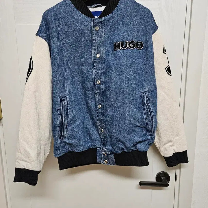 [BUNJANG] Hugo Hugo Boss Denim Varsity Jacket (M) / 휴고 휴고 보스 데님 바시티 자켓 M(100) 무료배송