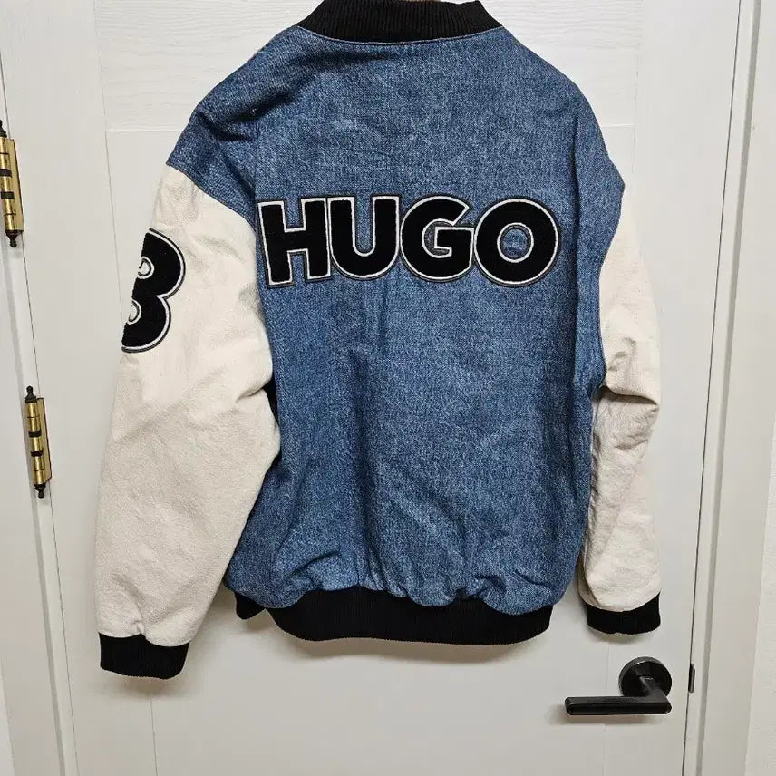 [BUNJANG] Hugo Hugo Boss Denim Varsity Jacket (M) / 휴고 휴고 보스 데님 바시티 자켓 M(100) 무료배송